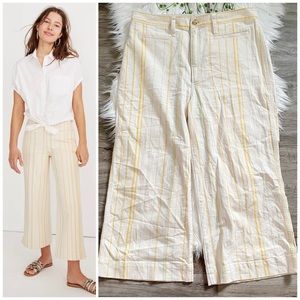 Madewell Stripe Emmett Wide-Leg Crop Pants